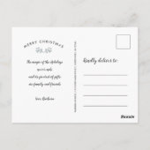 Baies de Noël blanches carte postale de vacances d (Dos)