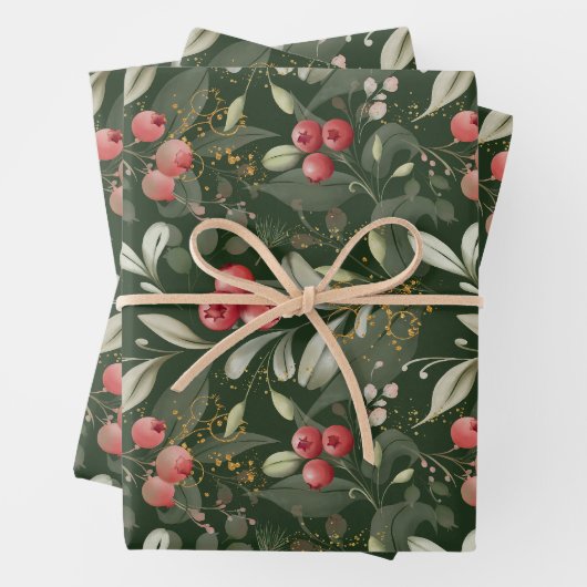 Baies et feuilles de Noël (En situation)