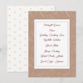 Baies et feuilles sur la carte de menu Kraft (Devant / Derrière)