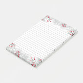 Baies rouges et notes Post-It® de sapin argenté, 1 (Incliné)