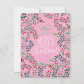 Baies rouges et vertes Joyeuses cartes de Noël (Devant)