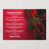 Baies rouges & Mistletoe, Menu de Noël (Devant)
