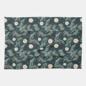 Baies rouges Ornements de Noël Serviette de cuisin (Horizontal)