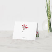 Baies rouges, pin, Merci de Noël de neige (Dos)