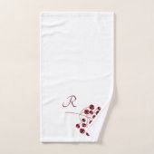 Baies sèches dans le bison rouge et noir (Serviette à main)