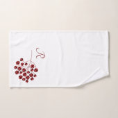 Baies sèches dans le bison rouge et noir (Serviette à main)