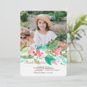 Baies Watercolor Photo Invitation (Debout devant)