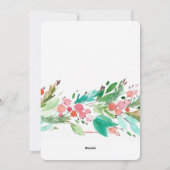 Baies Watercolor Photo Invitation (Dos)
