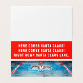 Baignade amusante Cartes de fin de année de Noël (Outside Unfolded)