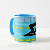 Baignade Design Café Mug (Devant gauche)