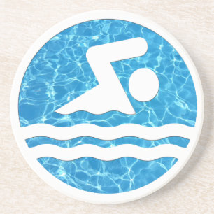 Baignade Icon Pool Dessous de verre aquatique pour