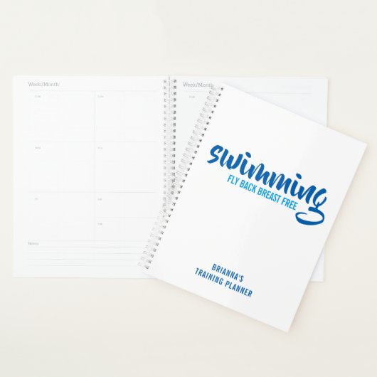 Baignade Retour Breast Free SwimTraining Planner (Devant avec enveloppe)