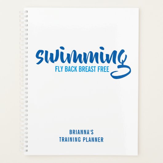 Baignade Retour Breast Free SwimTraining Planner (Devant)