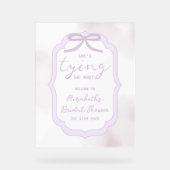 Baigne de mariage aquarelle ruban violet (Recto)