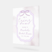 Baigne de mariage aquarelle ruban violet (Angle)