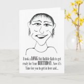 Baignoire à bulle longue - Carte Anniversaire (Fleur jaune)