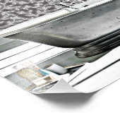 Baignoire Art Déco vintage Aquarelle Photo Imprime (Coin)