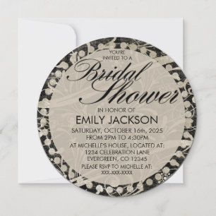 Baignoire beige coutume douche nuptiale invitation