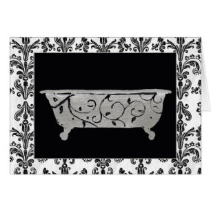 Baignoire en noir et blanc