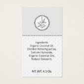 Baignoire et Étiquette de corps fait maison Balise (Dos)