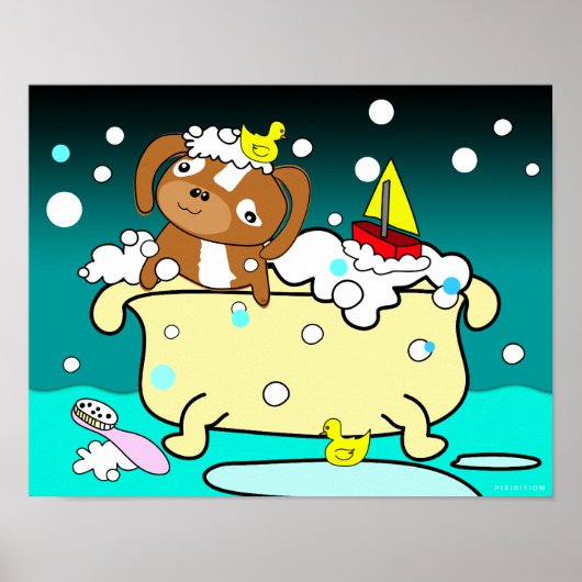 Baignoire Poster Chiot 9 (Devant)