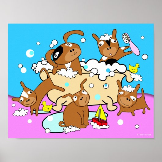 Baignoire Poster de Chiot 6 (Devant)