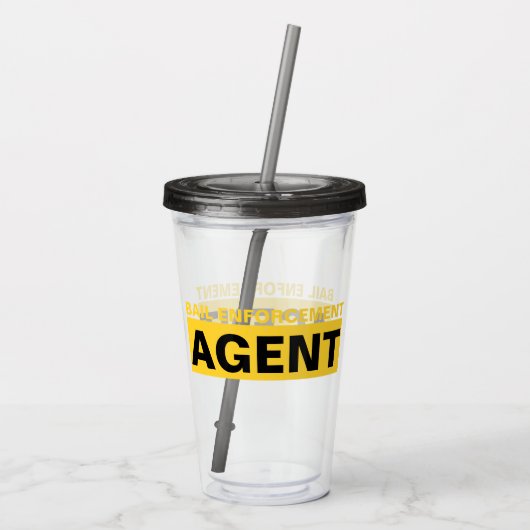 Bail Agent Acryl Drinkbeker (Achterkant)