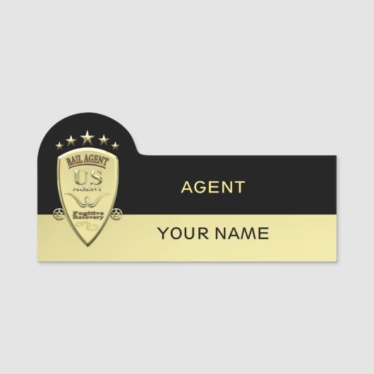 Bail Agent Naamplaatje (Voorkant)