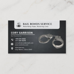 Bail Bond Services Elegant zwart Visitekaartje