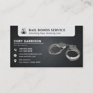 Bail Bond Services | Elegant zwart Visitekaartje