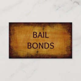 Bail Bonds Antiek Visitekaartje