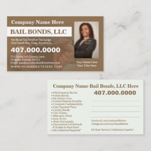 Bail Bonds Foto bedrijfskaarttemplate aanpassen Visitekaartje