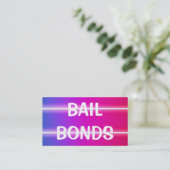 Bail Bonds Helder Kleurrijk Visitekaartje (Staand voorkant)