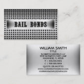 Bail Bonds Metal Look Visitekaartje (Voorkant / Achterkant)