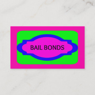Bail Bonds Neon Kleuren Visitekaartje
