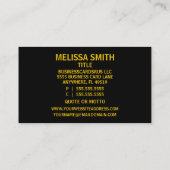 Bail Bonds Sunshine Damask Carte de visite (Dos)