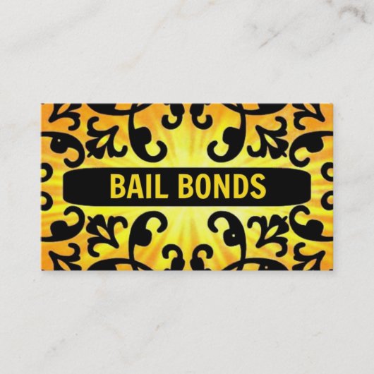 Bail Bonds Sunshine Damask Visitekaartje (Voorkant)