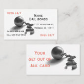 Bail bonds visitekaartje (Voorkant / Achterkant)