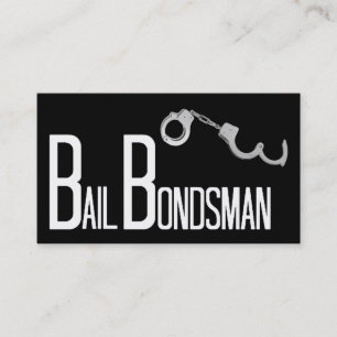 Bail Bondsman Black Simple Carte de visite