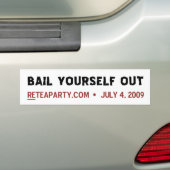 Bail-uzelf uit bumpersticker (Op auto)
