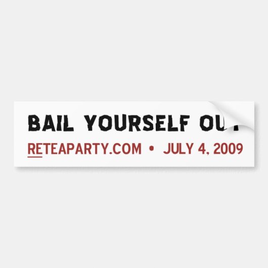 Bail-uzelf uit bumpersticker (Voorkant)