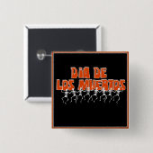 Bailando Para Dia De Los Muertos Vierkante Button 5,1 Cm (Voorkant /achterkant)