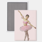 Bailarina con tutú rosa magneet (Voorkant / Achterkant)