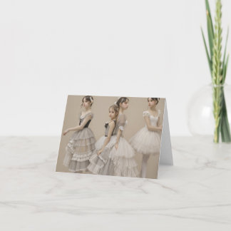 Bailarinas con trajes románticos bedankkaart