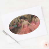 Bailarinas en una gran sala de estilo rocóco ovale sticker (Envelop)
