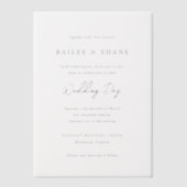 Bailee Modern Wedding Vellum Uitnodigingen (Voorkant)