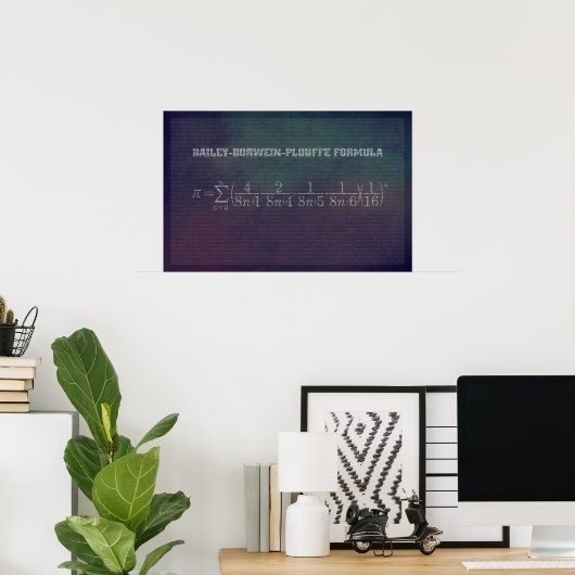 Bailey-Borwein-Plouffe Formule Pi - Poster Math (Bureau à domicile)