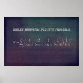 Bailey-Borwein-Plouffe Pi-formule - Wiskunde Poste Poster
