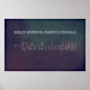 Bailey-Borwein-Plouffe Pi-formule - Wiskunde Poste Poster