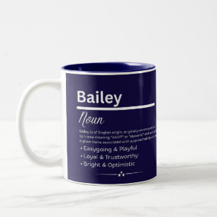 Bailey Gepersonaliseerde Meisjesnaam Betekenis Kof Tweekleurige Koffiemok